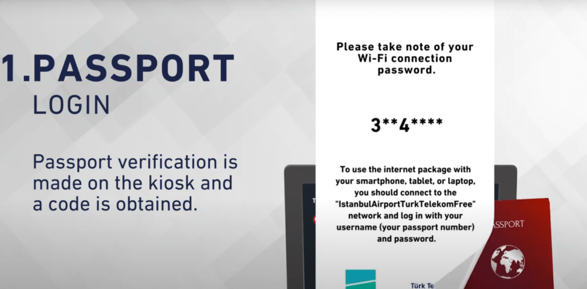 free wifi at istanbul airport with passport number
