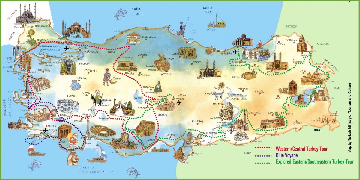 Turkey in the World Map - Where to Go As a Tourist? 5 best destinations in turkey