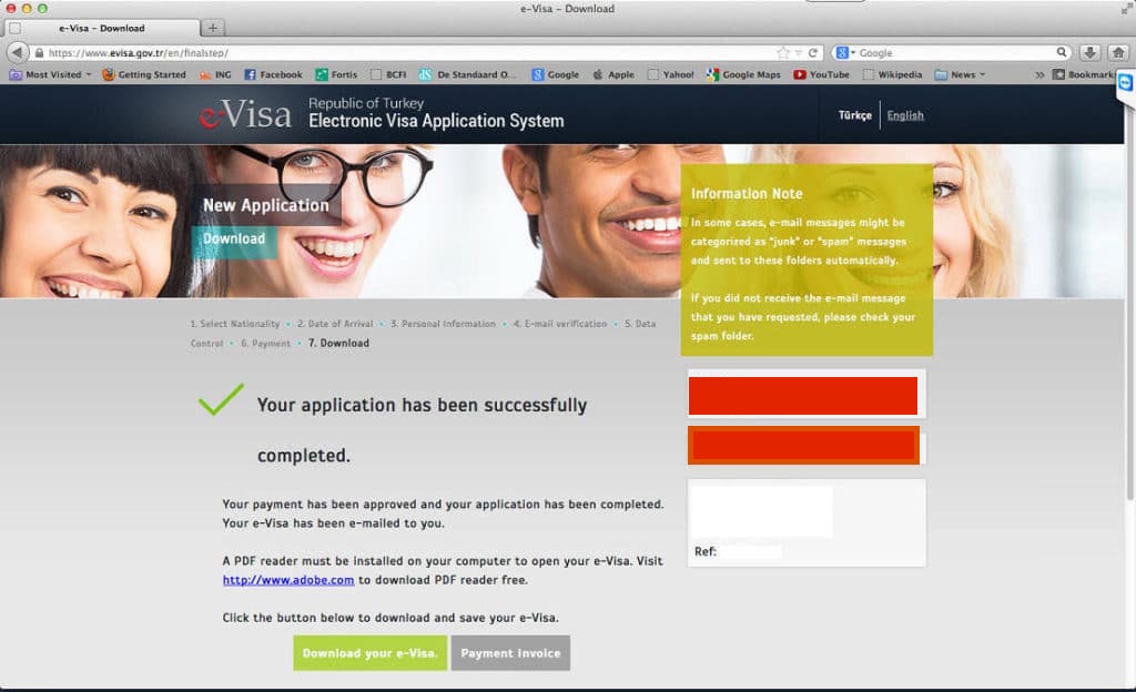 visa onay sayfası